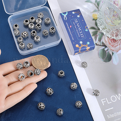 40 шт. 5 стиля сплава европейских бусин FIND-SC0010-56-1