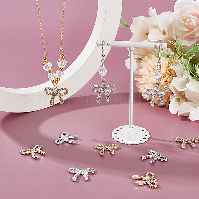 30шт 2 цвета сплав с подвесками со стразами FIND-DR0001-71-1