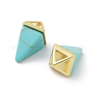 Синтетические бирюзовые подвески G-A222-02G-08-1