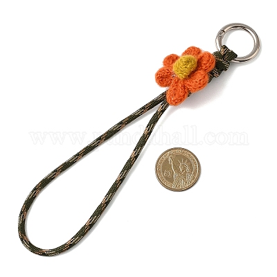 6 шт. подвески-украшения из шерстяной пряжи двух цветов и полиэстерового шнура HJEW-JM04340-1