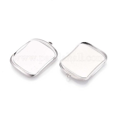 Оправы для подвесок из нержавеющей стали 304 в виде кабошонов STAS-T067-15P-1