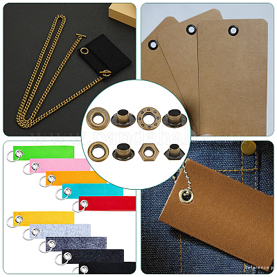 200 шт. 4 стиля латунных люверсов для обуви KK-WR0001-22-1