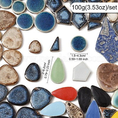 Мозаичная плитка из фарфора кабошоны DIY-YWC0009-01A-1