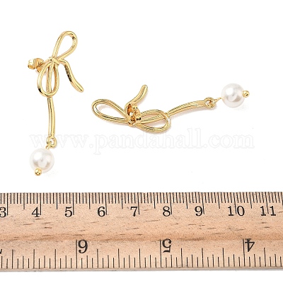 Серьги-гвоздики Bowkont из акрила с подвесками из нержавеющей стали 304 EJEW-B156-02G-1