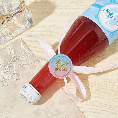 Латунная восковая печать с деревянной ручкой AJEW-WH0412-0275-1