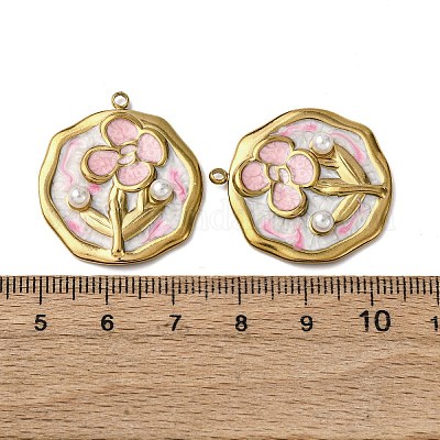 Подвески из нержавеющей стали 304 с эмалью STAS-P406-26C-G-1