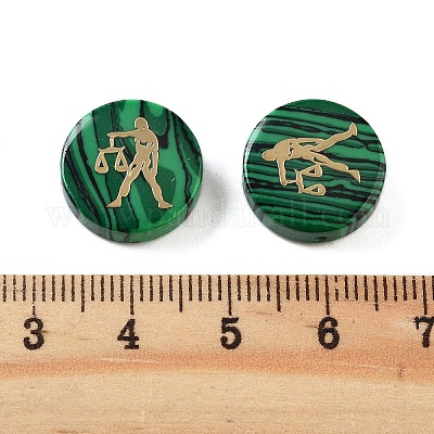 Синтетические малахитовые шарики G-F775-D01-1