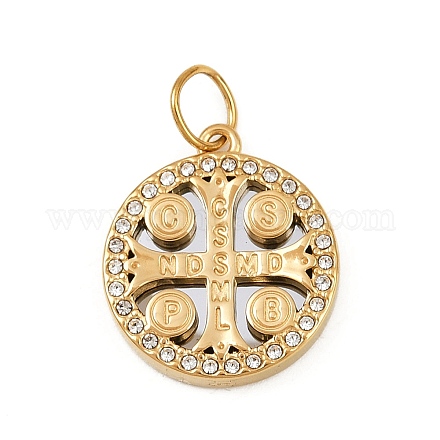 Подвески из нержавеющей стали 304 со стразами&nbsp;LS-STAS-K307-11A-G-1