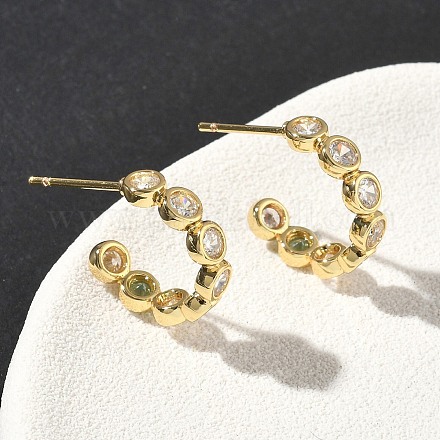 Серьги-гвоздики из циркония EJEW-G452-07G-1