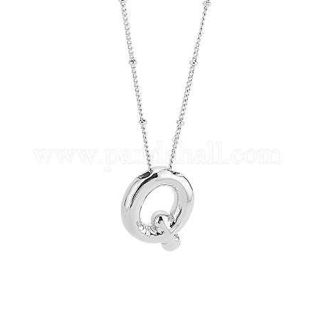 1 шт. латунная цепочка с подвесками в виде букв из сплава NJEW-LP0001-41Q-P-1