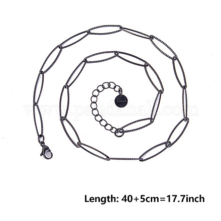 Унисекс 304 нержавеющая сталь цепи конский глаз ожерелья JH7951-4-1