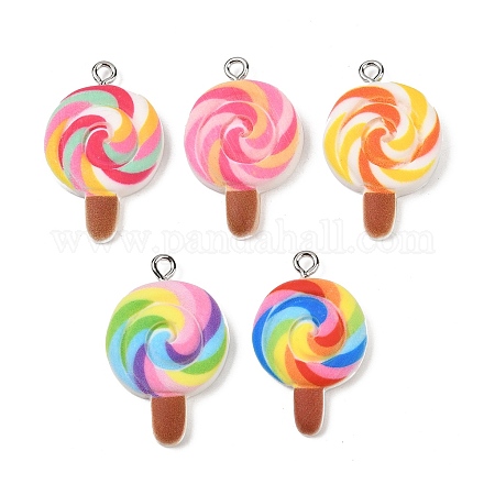 Подвески из непрозрачной смолы RESI-F061-08-1