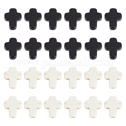 200шт 2 стиля синтетические бирюзовые бусины G-HY0001-50-1