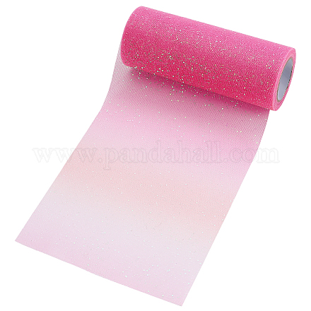 Рулоны тюлевой ткани из полиэстера радужного цвета OCOR-WH0082-136E-1