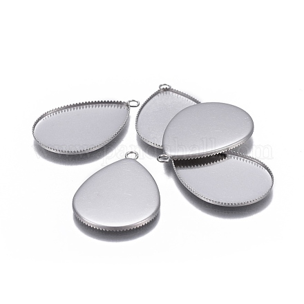 Подвеска-кабошон из нержавеющей стали 304 STAS-P236-42P-1