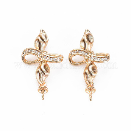 Латунная микропаве из прозрачного кубического циркония KK-S364-018-1