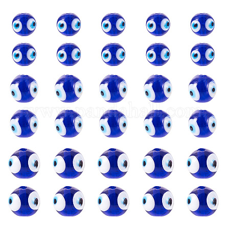 60шт ручной работы бусины лэмпворк LAMP-PJ0001-04-1