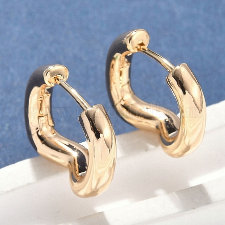 Латунные серьги обруча EJEW-D320-12G-1