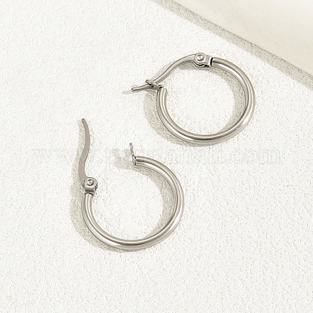 Простые и элегантные серьги-кольца из нержавеющей стали 201 EG2226-1