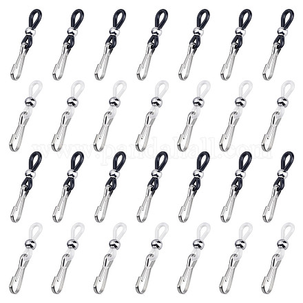 40 шт. 2-х цветный силиконовый держатель молнии для верхней части джинсов HJEW-NB00228-1