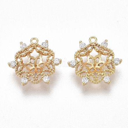 Латунный микро-паве кубический цирконий KK-S356-042G-NF-1