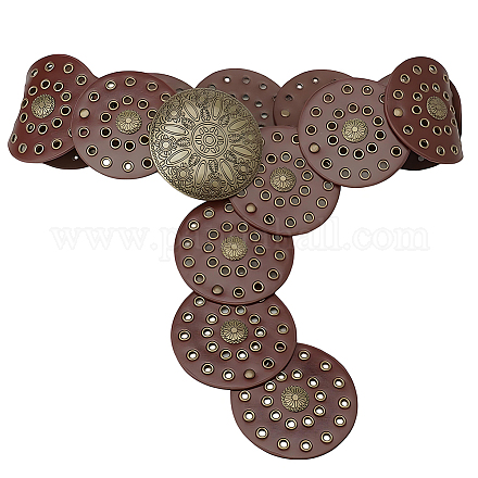 Винтажные полые корсетные ремни из искусственной кожи с дисковыми застежками из сплава AJEW-WH20070-089B-1