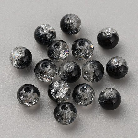 50шт прозрачные стеклянные бусины с кракле GLAA-WH0024-07Q-1