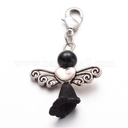 Стекло жемчуг подвеска HJEW-JM00210-02-1