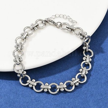 Браслеты из звеньевой цепи из нержавеющей стали 304 BJEW-H207-01B-P-1