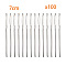 Iron Yarn Needles, Big Eye Blunt Needles, for Cross-Stitch, Knitting, Ribbon Embroidery, Platinum, 70x2mm, 100pcs/set