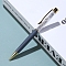Natural Grey Moonstone Chip on Top Ball-Point Pens, Aluminium Alloy Ball-Point Pen, 140mm