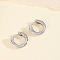 Geometric Punk Style S925 Silver Irregular Ear Hoops for Couples