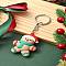 PVC Plastic Keychain, with Alloy Rings, Gingerbread Man, 10.5cm, Pendant: 49mm