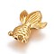 Zinc Alloy Beads, Goldfish, Golden, 15x10x3mm, Hole: 0.7mm