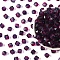 300Pcs Two Tone Transparent Spray Painted Acrylic Beads, Polygon, Faceted, Orchid, 7.5x8x8mm, Hole: 1.8mm
