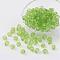 Transparent Acrylic Beads, Faceted, Round, Light Green, 8mm, Hole: 1.5~2mm, about 1800pcs/500g