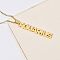 304 Stainless Steel Word Constellation Pendant Necklaces, Real 18K Gold Plated, Aquarius, 17.72 inch(45cm)