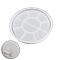 Silicone Molds, Flat Round, White, 225x26mm