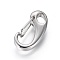 Tarnish Resistant 304 Stainless Steel Keychain Clasp Findings, Stainless Steel Color, 26x13x4.5mm, Hole: 6x4mm