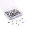 304 Stainless Steel Folding Crimp Ends, Stainless Steel Color, 150pcs/box