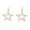 Rack Plating Brass Pendants, Long-Lasting Plated, Hollow, Star, Real 14K Gold Plated, 21x19x1mm, Hole: 5mm, Jump Ring: 7x1mm