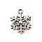 Tibetan Style Alloy Pendants, Cadmium Free & Lead Free, Snowflake Charms, Antique Silver, 19x15x2mm, Hole: 1.6mm, about 915pcs/1000g