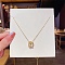 Stainless Steel Cable Chain Necklaces, Rhinestone Pendant Necklaces, Square, 8.27~19.69 inch(21~50cm)