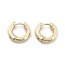 Brass Hoop Earrings for Women, Ring, Real 14K Gold Plated, 17x5mm