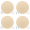 Wooden Clay Board Mat Mud Board, Flat Round, for DIY Sculpture Craft Tool, Lemon Chiffon, 25x0.6cm, Hole: 8mm