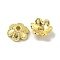 Alloy Bead Caps, Long-Lasting Plated, Lead Free & Cadmium Free, Flower, Real 14K Gold Plated, 5.5~6x1.5mm, Hole: 1mm