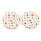 Opaque Acrylic Pendants, Flat Round, Colorful, 36.5x37x2.5mm, Hole: 1.6mm