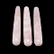 Natural Rose Quartz Massage Sticks, Massage Wand, Massage Tools, Cone, 100~111x19~25mm
