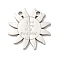 304 Stainless Steel Pendants, Sun with Word You Are My Sunshine, Stainless Steel Color, 22.5x22.5x1.5mm, Hole: 2mm