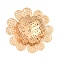 Brass Bead Caps, Flower, Golden, 24x24x3.5mm, Hole: 1mm